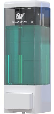 CHUANGDIAN Dispenser Sapone a Muro Manuale 500 ml, Bianco