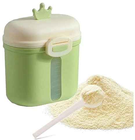 Scatola Portaoggetti Portatile per Latte in Polvere per Neonati, Grande capacità, Forte Chiusura a Scatto, Facile da Trasportare in Viaggio (Verde)