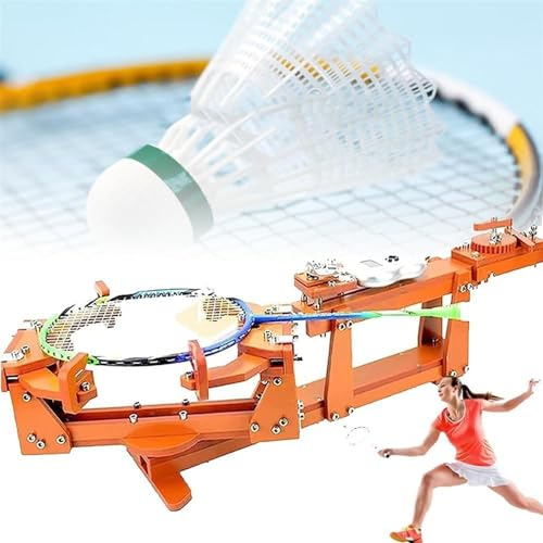 Badmintonschläger-Bespannungsmaschine, persönliche Bespannungswerkzeuge mit Winde, 6-Punkt-Badminton-Bespannungsmaschine mit fester 60-Pfund-Winde für Badmintonschläger, Schläger, Tennisschläger