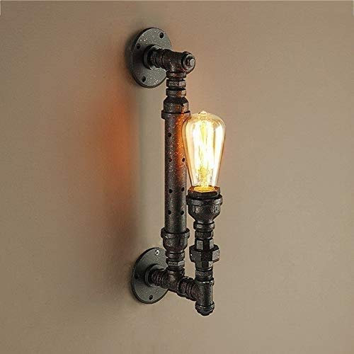 Lampada parete vintage in metallo industriale E27 Loft tubo dell'acqua, applique a vapore, punk a vapore, illuminazione rustica, lampada parete, apparecchio arrugginito corridoio, soggiorno, bar, ris