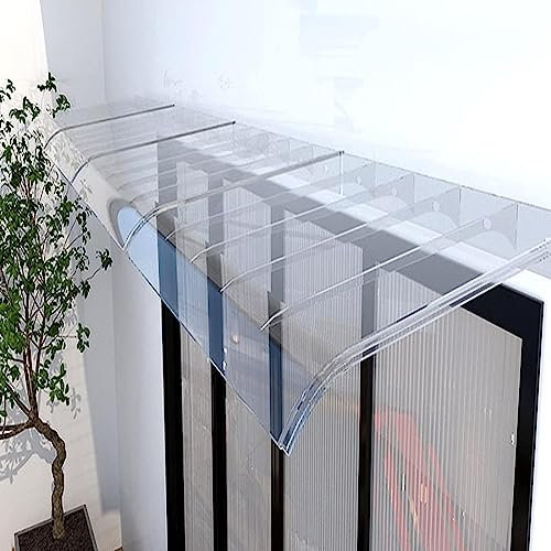 Polycarbonat Eingangstür Outdoor Fenster Markise Baldachin - Unsichtbarer Regenschutz Abdeckung für Sonnenladen, UV, Regen, Schneeschutz