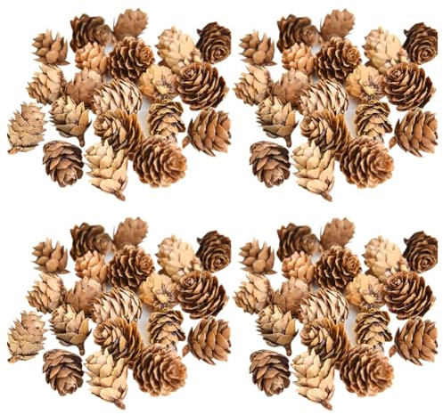 GSHLLO 150 Pcs 1-2cm Mini Pine Cones - Brown, Perfect for Vase Fillers, Table Decorations