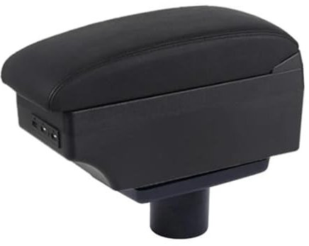 CVZXSDWLL Accesorios De Coche Compatible con Seat para Ibiza 6J para Ibiza 6L Caja De Almacenamiento Central Reposabrazos con Portavasos Cenicero USB Interior del automóvil(color1)