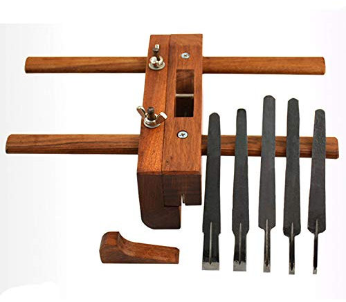 Cepilladora de mano ajustable para carpintería con 5 cuchillas de cepilladora, ideal para arar, ranurar, cepillar hombros, perfecta para carpintero y tallador de madera