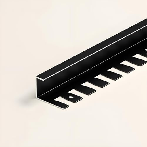 Raouoae Hochwertiges Biegbares Abschlussprofil Metallprofil Eloxiertem Aluminium 135cm 2 Stück Biegbares Profil Ideal Für Badezimmer Und Küchen(Schwarz,C-TYP_HOCH: 18.5MM)