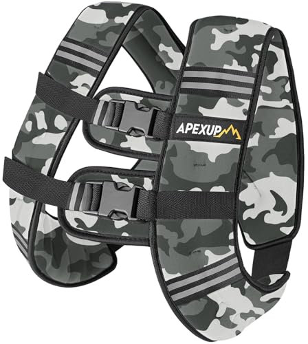 APEXUP Gewichtsweste für Herren und Damen, Gewichtsweste für Damen, Trainingsgeräte für Krafttraining, Laufen (Grau Camo)