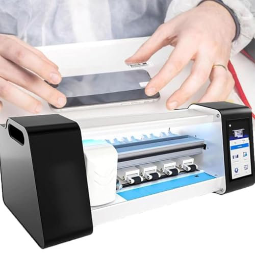 ZHJOPP Displayschutzfolien-Schneidemaschine, intelligenter automatischer Hydrogel-Folienschneider, ABS-Displayschutzfolien-Schneidemaschine, 240 V