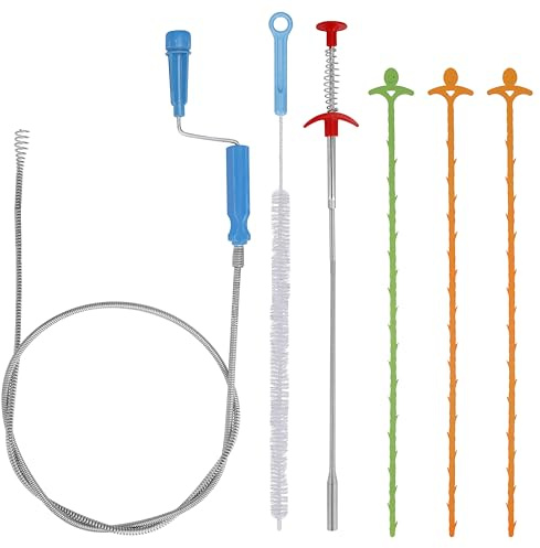 Drenaje Serpiente Herramienta de Limpieza de Drenaje Flexible Gancho de Limpieza de Fregadero para Cocina Bañera Lavabo Ducha 6 Piezas