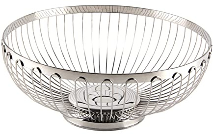 NOLITOY Cesto Lavaggio Verdure in Acciaio Inox Argento, Tondo