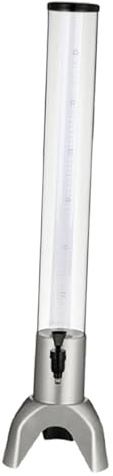 Yajuyi Dispensador de Cerveza de con Tubo Frío, Dispensador de Bebidas con Soporte, Torre de Mimosas para Cocinas, Restaurantes Y Fiestas, Plata, 3l