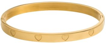 Purelei Valentines Armcuff Damen – Offener Herz-Armreif (60) aus wasserfestem Edelstahl – in Gold & Silber – Romantisches Schmuckstück & perfekte Geschenkidee