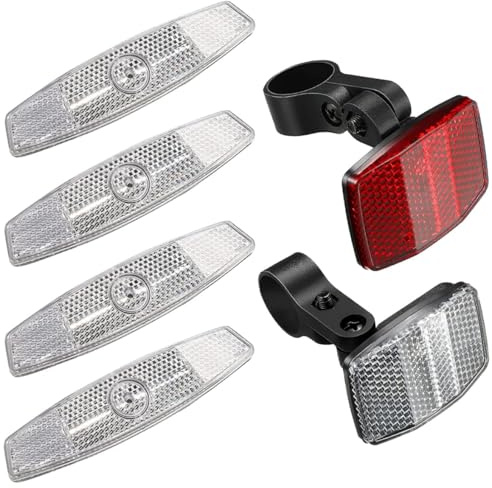 Trrymbbe Fahrradreflektoren Set Bike vordere Hinterrad Speichenreflektoren Kit für MTB 6PCS -Fahrradrad gesprochen