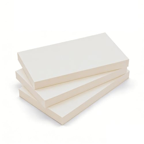 mmoonni Petits carnets, lot de 3 carnets blancs, petits blocs-notes à papier blanc, 100 feuilles chacun, mini-carnets vierges, papier brouillon pour le bureau et la maison
