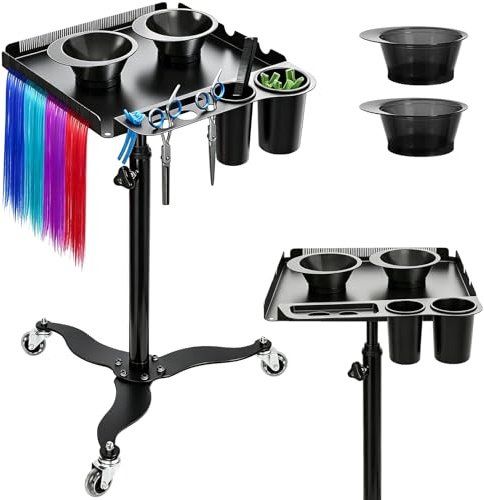 Chariot de Coiffeur Mobile avec Surface de Rangement, Chariot de Coiffure