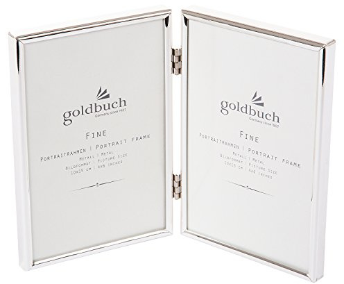 Goldbuch 960276 Fine Cadre pour 2 photos au format 10 x 15 cm Métal Argenté