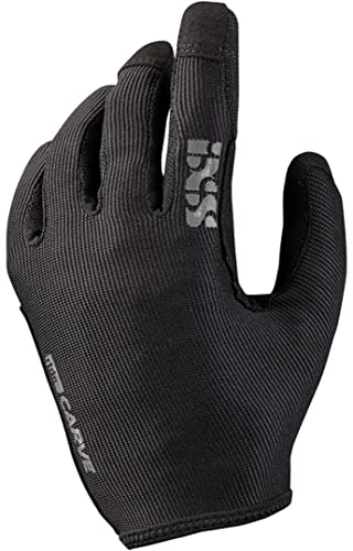 IXS Carve Gloves Black L, Handschuhe, für Erwachsene, Unisex, Schwarz