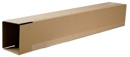 Teleskopverpackungen rechteckig, Versandhülse, Wellpappe, Braun, 1-wellig, 1.2 b, Außenteil 160 x 160 x 812 mm (Innenmaß Breite x Höhe x Länge), 1 Stück