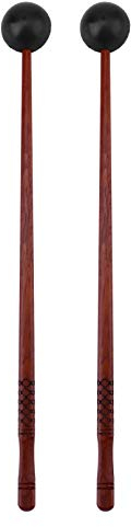 2 StüCk Zen Drum Drumsticks Mallet Percussion Instrument Teile - HolzschläGel FüR Glockenspiel, Xylophon, Stimmgabel - Bequemer Griff, Gummiballkopf, 24 Cm