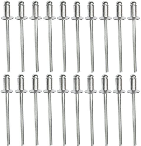 AERZETIX - C48246 - Lot de 20 Rivets aveugles à tête fraisée Ø3.2x6mm - aluminium/acier - DIN 7337 - rivet pop à rupture de tige