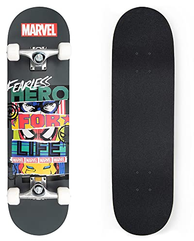 Wooden (Holz) Skateboard MARVEL Fearless 79x20x10cm Alu-Achse (9984)
