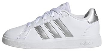 adidas Grand Court Lifestyle Tennis Lace-up Shoes, Scarpe Unisex - Adulto, White Matte Silver Matte Silver, 38 EU