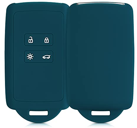 kwmobile Custodia Compatibile con Renault con 4 tasti Smart Key (solo Keyless Go) - Cover Chiavi Auto Protezione Copri Telecomando - Copri Chiave Copertura petrolio matt