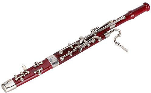 Qcwwy Fagott Ornamente, Burgund Fagott Ornament Dekoration Miniatur Dekoration Mini Musikinstrument Modell Handwerk 17cm