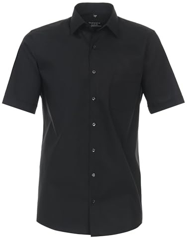 Redmond Affärsskjorta kortärmad Uni Comfort Fit, 90 svart, XXL