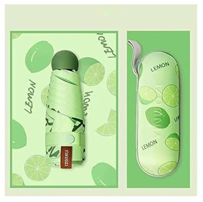 ATMRC Taschenschirme Mini-Regenschirm mit fünf Falten, Obstkapsel-Sonnenschirm for Damen, Sonnenschutz, UV-Schutz, Sonnenschutz, faltbarer Sonnenschirm Regenschirme