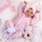 BABESIDE Reborn Poupée Sunny 17 Pouces Réaliste Nouveau-né Poupee Fille Lifelike Bébé Corps en Tissu Doux Réincarnées Vraie Poupees Ouvrez Les Yeux