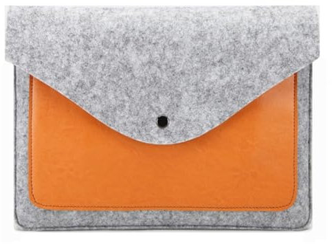 Custodia protettiva in feltro per computer e tablet, compatibile con notebook Apple MacBook da 15, 15,3, 15,4, 15,6, 16,3, Asus, Dell, HP, Microsoft, Samsung, colore grigio chiaro, 15,6