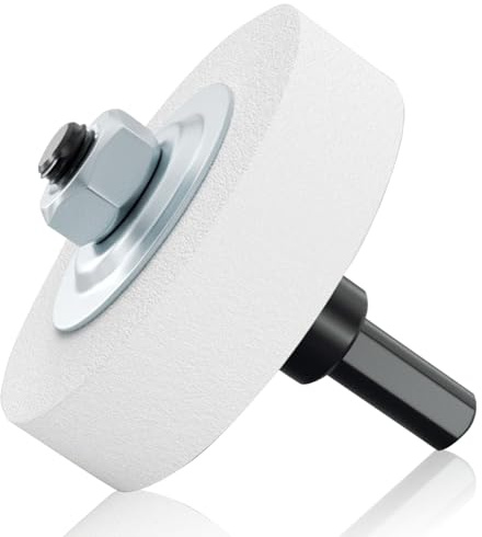 Schleifscheiben-Adapter-Set, Schleifstein, elektrische Bohrmaschine, Schleifscheibe für Metallschleifen, Polieren, Entgraten (weiß), 70 x 20 x 10 mm