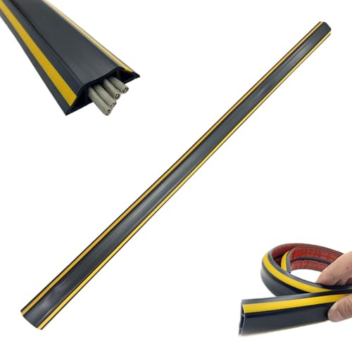 Yulokdwi Wire Cover | Wire Protective Duct,Weatherproof Floor Cable Cover for Home, Bathroom, Study, Living Room, Bedroom, Outdoors, Indoors