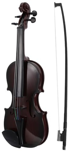 Veemoon Mini Violon pour Garçon et Filles, Musical Cordes Réglables, Plastique Léger, Couleur Aléatoire, Instrument D’Apprentissage Éducatif pour Initiation Musicale et