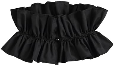 1 st. Falskt halsband med knappar och volanger för kvinnor, avtagbar krage, vintage spets för falska flickor, blustyp för tröjor, Färg: 8, 40