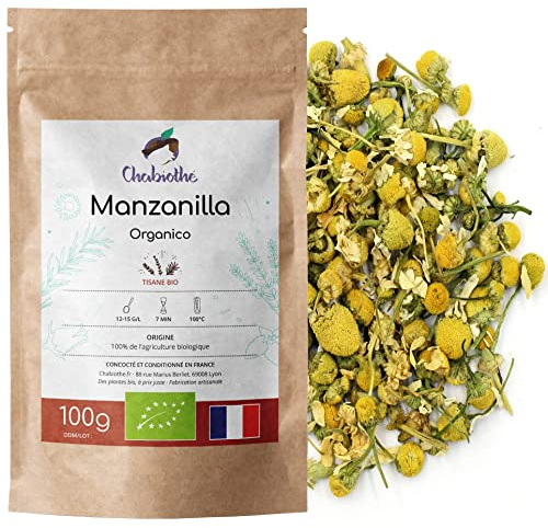 Chabiothé - Fleurs de Camomille BIO (Tisane Matricaria chamomilla L) 100g - infusion de matricaire conditionné en France