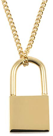 Happiness Boutique Collana Lucchetto Pendente Color Oro | Delicata Collana con Lucchetto Pendente Bijoux Acciaio Inossidabile