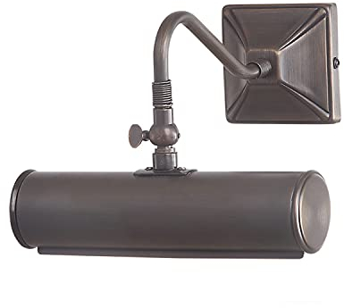 Licht-Erlebnisse Elegante Bilderleuchte GAMBAR 3 B:19cm Bronze Dunkel Wandlampe verstellbar Premium Jugendstil Design Lampe