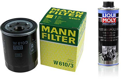 MANN-FILTER Ölfilter W 610/3 + 2427 Pro-Line Motorspülung