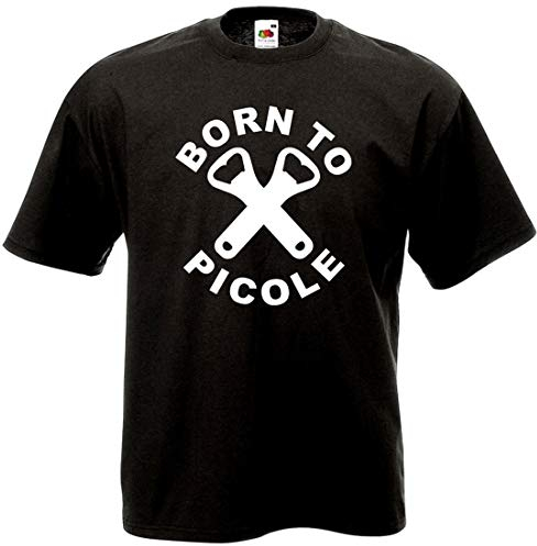 Tee Shirt Born to Picole - Alcoolique Décapsuleurs Humour Bière (L)