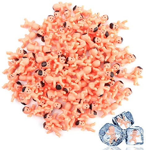 YiliYa Mini Kunststoff Babys Plastik Puppen für Baby Dusche Party Gefallen Party Dekorationen Baby Baden Basteln 100 Stück