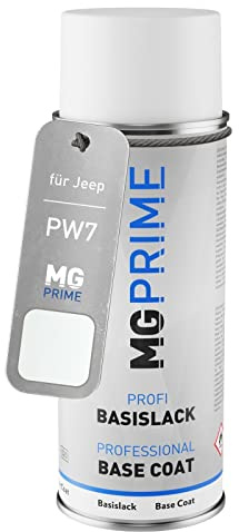 MG PRIME Billack Spridburk för Jeep PW7 Bright White/White Knuckle Spridburk för grundfärg 400 ml