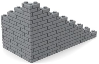 Steinchenshop 215 Stück City Bausteine Klemmbausteine Mauersteine Masonry Brick Bausteine Dark Bluish Grey (Dunkelgrau)