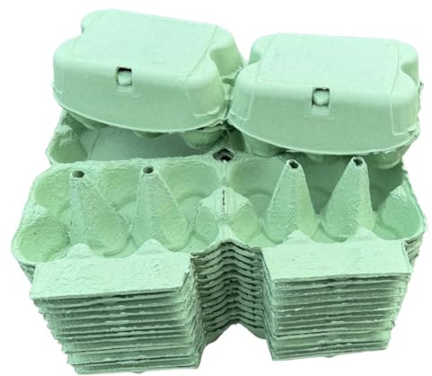 Anglia Farm Supplies - Effect 6 Highland Green - Coloured Egg Boxes - 1/2 dozen box cartons with 1 sheet labels (Half Bundle 140 Cartons)