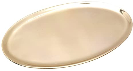 NKlaus Dekoteller für Kerzen Messing; poliert, Gold; Messing, 1 Stück | Breite: 11cm; Länge: 20cm; 20x11cm; 20cm; 0,5cm; candle plate oval gold; untersetzer für ovale kerzen; gold oval candle plate