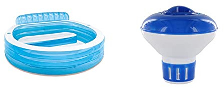 Intex 57190NP Swim Center Family Lounge Pool, 229 x 218 x 76 cm & Steinbach Chlordosierschwimmer Mini, 079050
