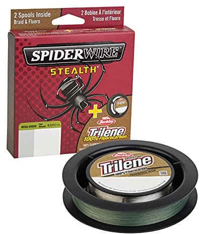 Spiderwire Unisex-Erwachsene STT1DS15-MGRN Angelschnur, Moosgrün/transparent, 15lb-150yd | 137m