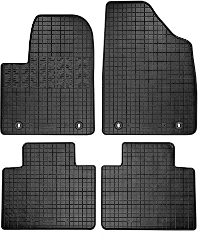 CIKCAR Set Tapis de Caoutchouc Compatible avec MG (E) HS Plug-in Hybrid 2019- (4-pièces + Points de fixage)