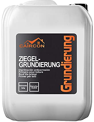 CAIRCON Dach Grundierung Ziegelgrundierung Haftgrund Dachgrundierung Dachziegel 10L