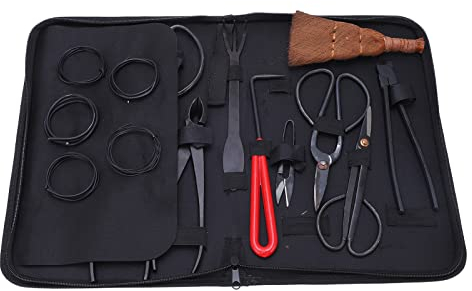 Topyond Bonsai-Werkzeugset – Blattschneider aus Kohlenstoffstahl, Gartenschere, Rechen Und Hardware-Set – Unverzichtbares Gartenzubehör Für Bonsai-Enthusiasten